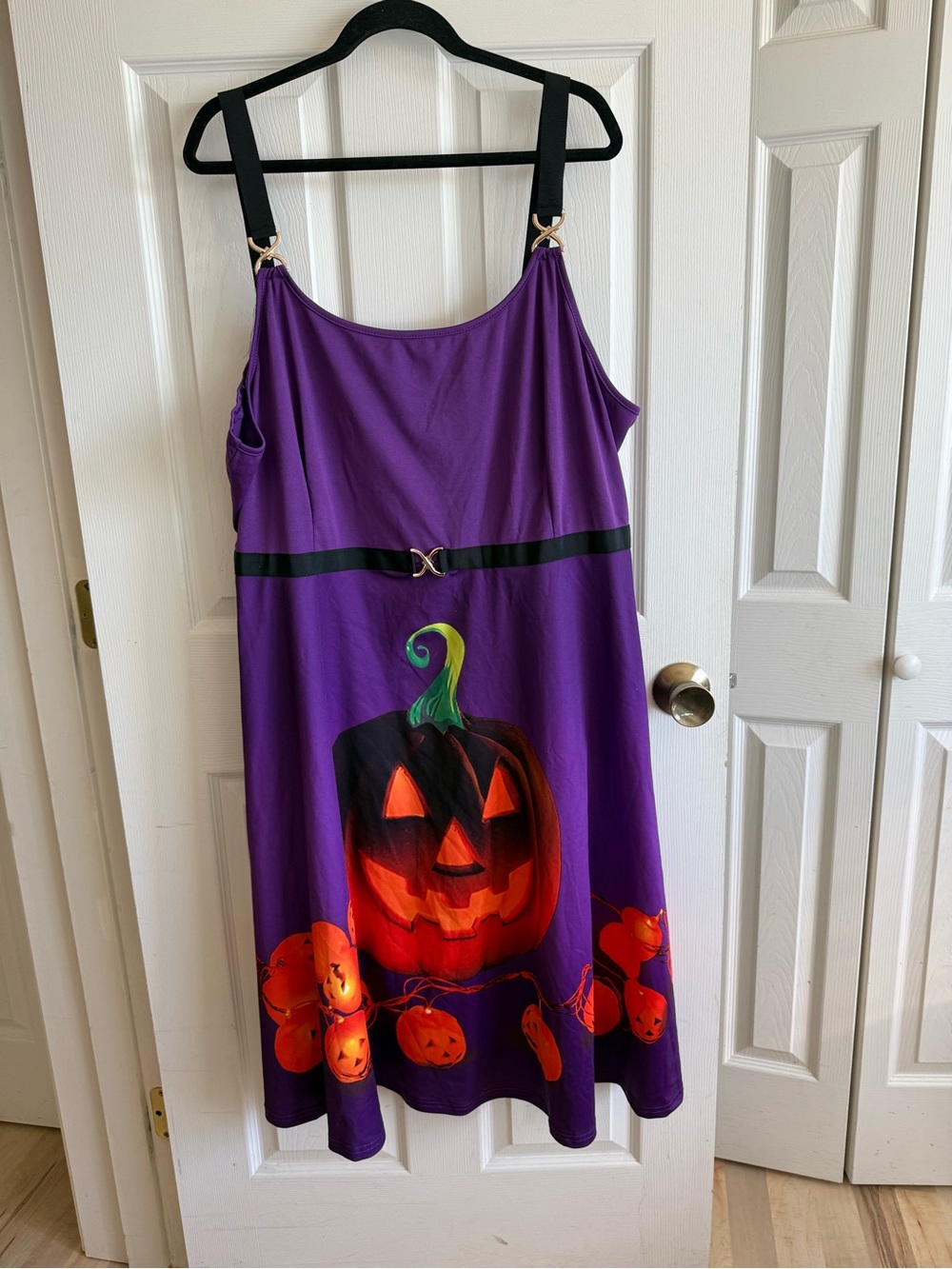 Rosegal Purple and Black Halloween Pumpkin Dress
